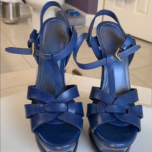 Yves Saint Laurent Tribute 105 blue sandals 39
